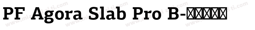 PF Agora Slab Pro B字体转换